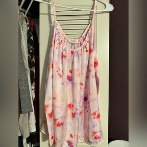 Lightweight Pink tie dye silky tank top